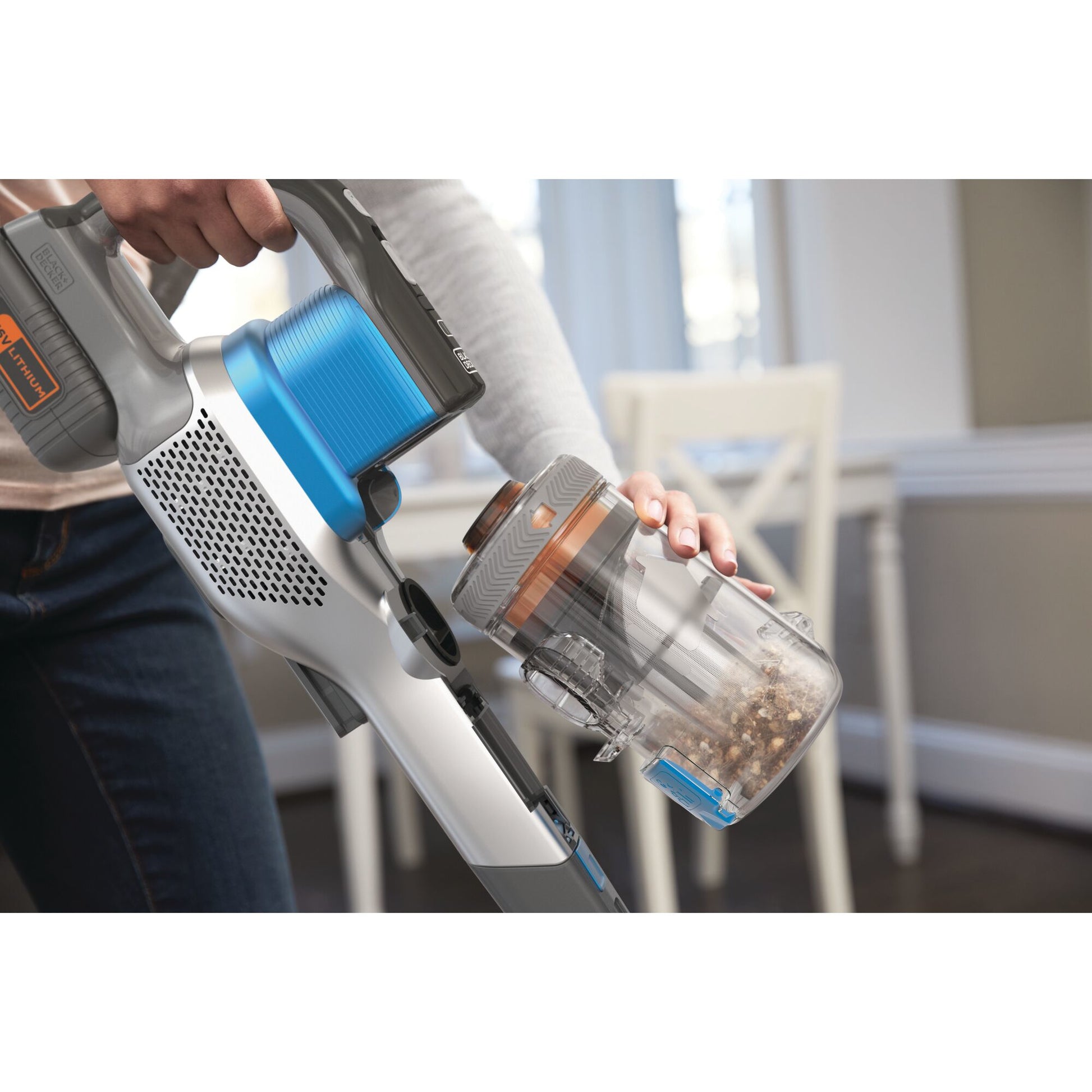 Black & Decker BLACK+DECKER Akkustaubsauger – 72 Wh, 0,8 l, Akkubetrieb, 3 Stufen
