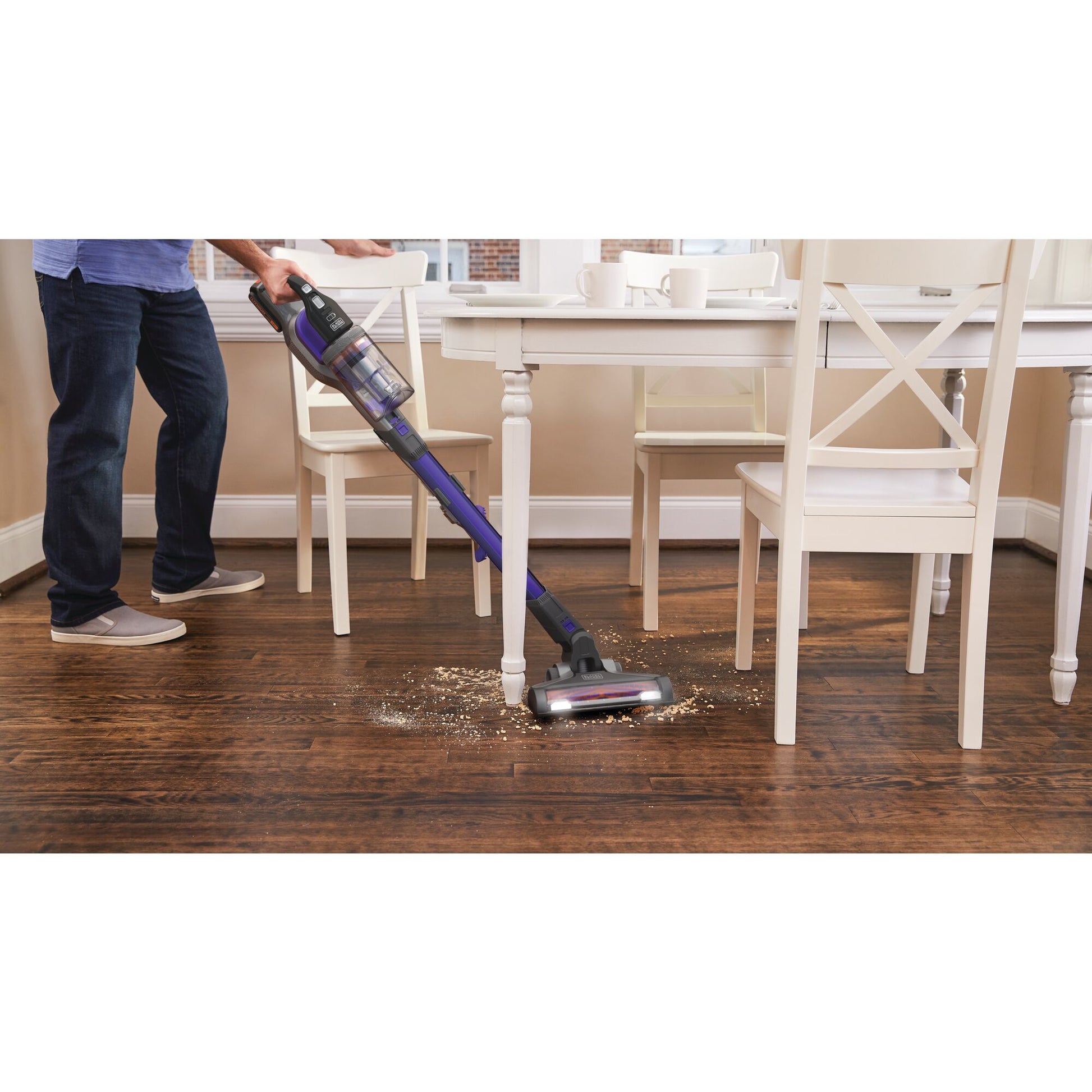 Black & Decker BLACK+DECKER Akku-Bodenstaubsauger Pet – 72 Wh, 0,7 l, Akkubetrieb, 3 Stufen