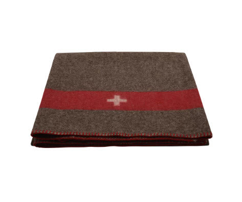 Eskimo Wohndecke – 140 × 200 cm, Schurwolle, Rot-Braun