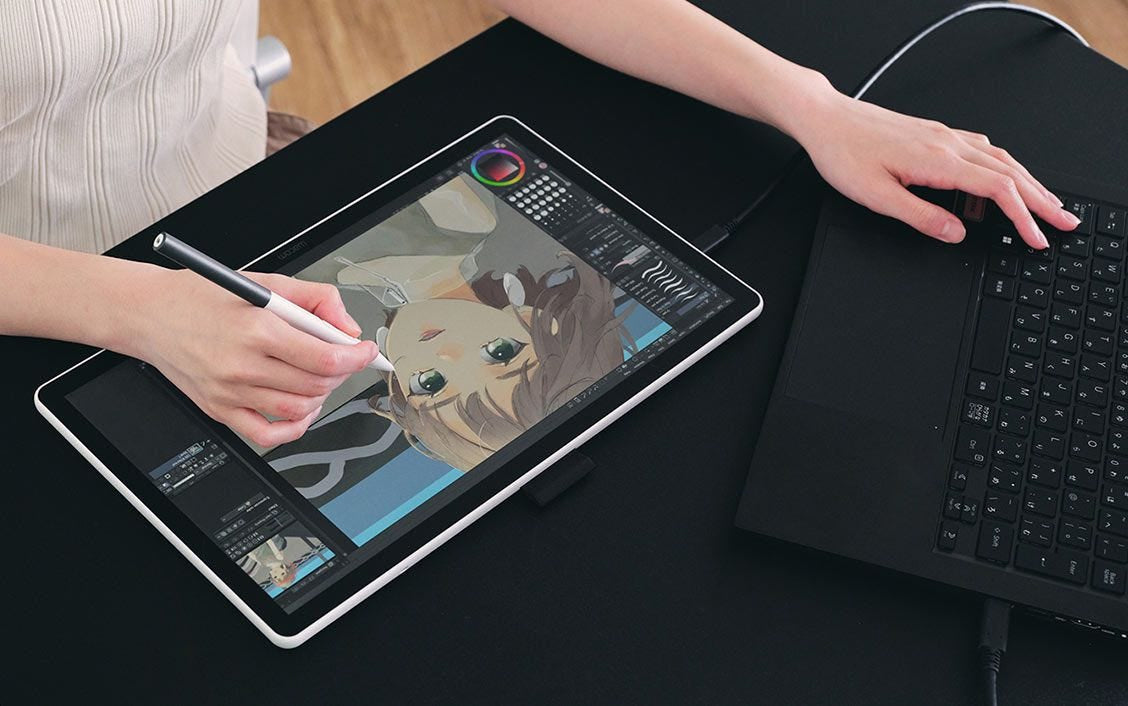 Wacom One 14 – Stift-Display – 14,0" – 1920 × 1080 (Full HD) – IPS – 4k Druckstufen – USB-C