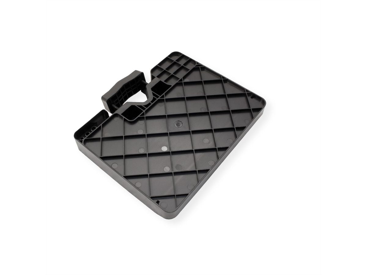 VALUE AV-Wandregal (Stangenmontage) – 1 Regal, bis 3 kg, Kabelmanagement – für Stangen 30–48 mm – Schwarz