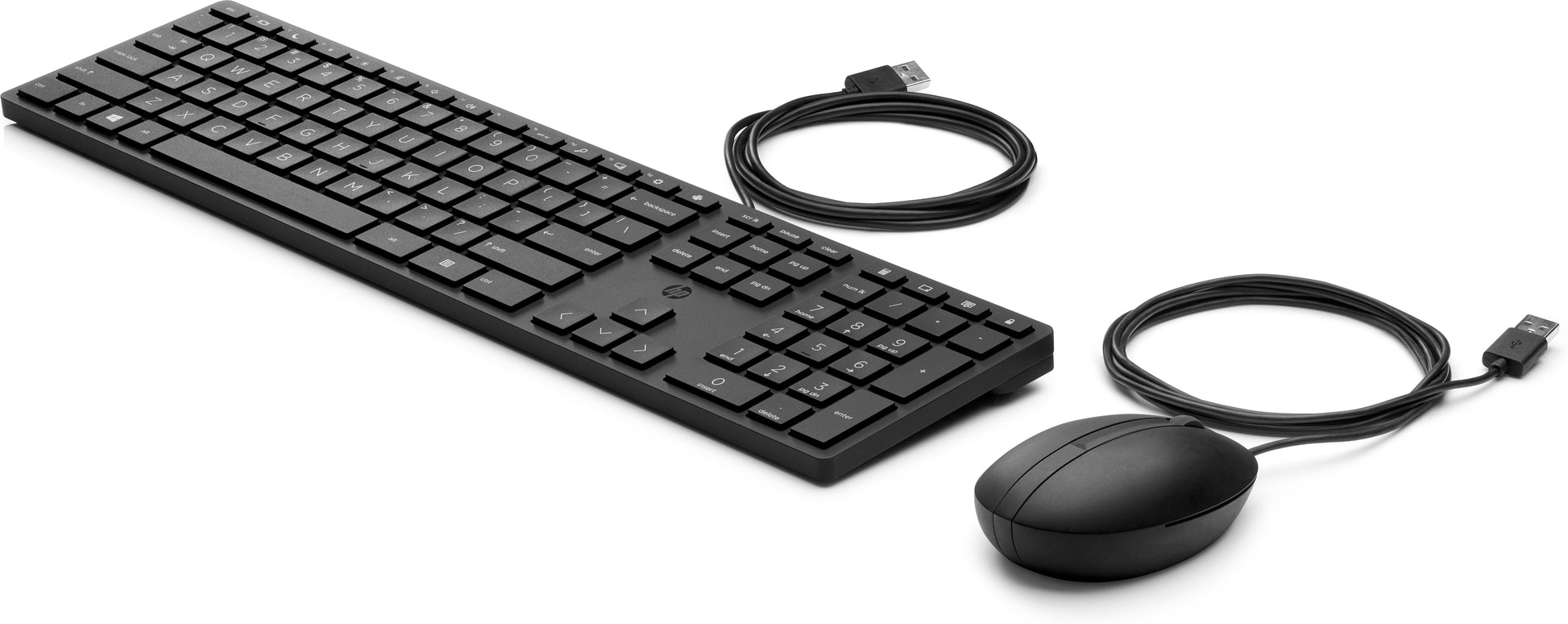 HP Wired Desktop 320MK – Tastatur- und Maus-Set – Mechanisch, kabelgebunden (USB) – Schwarz