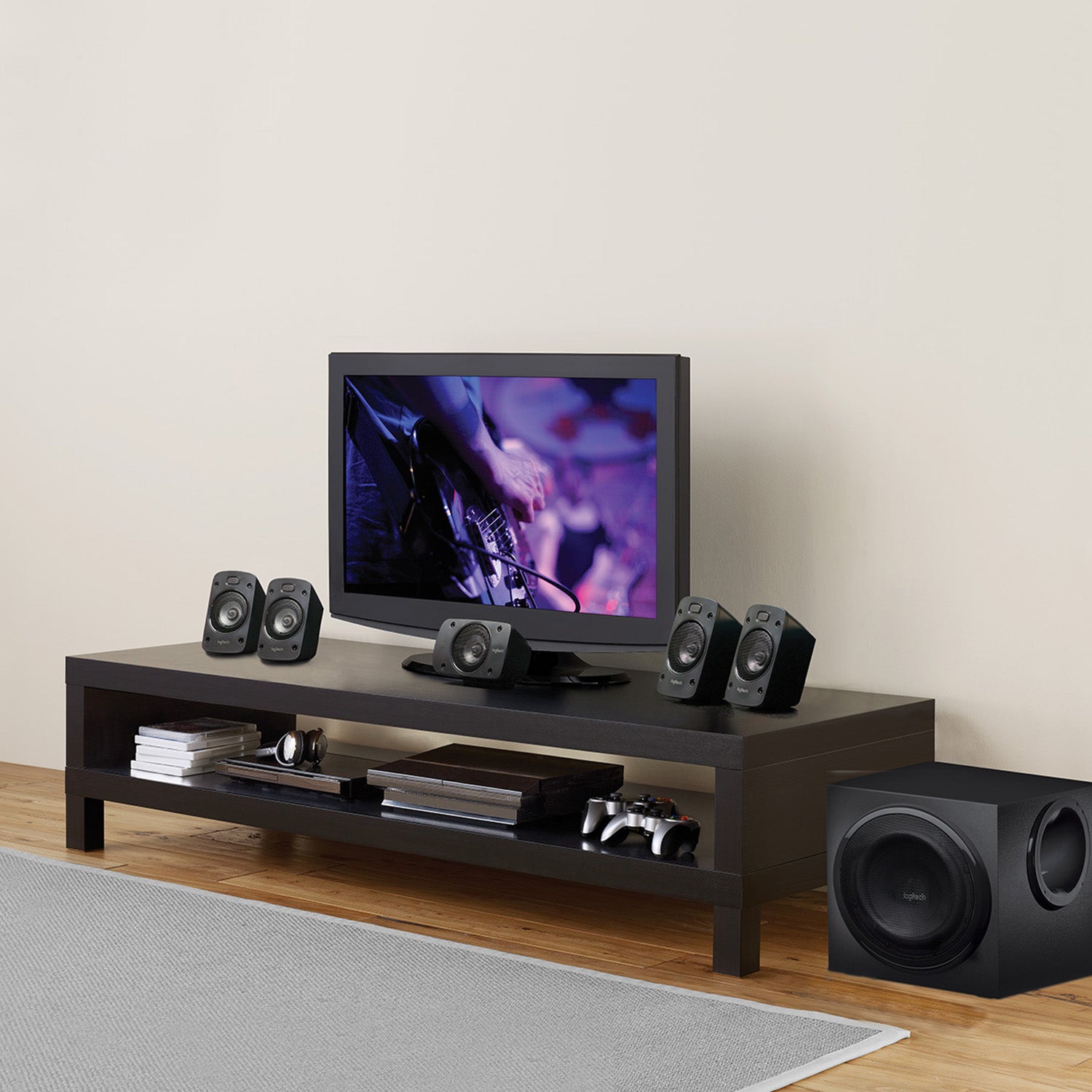 Logitech Z-906 – 5.1-Lautsprecherset – 500 W, Subwoofer 165 W, THX – Schwarz