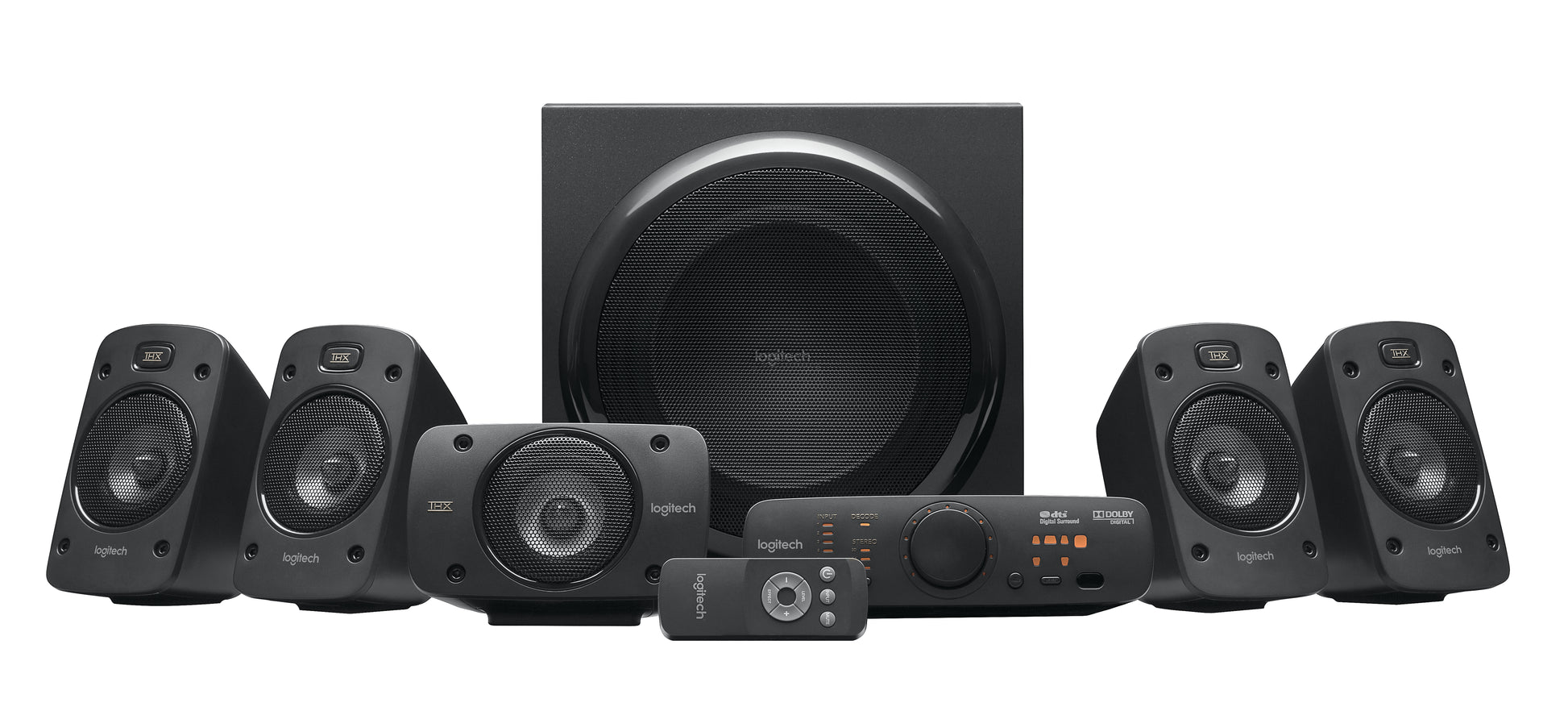 Logitech Z-906 – 5.1-Lautsprecherset – 500 W, Subwoofer 165 W, THX – Schwarz