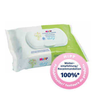 HiPP Baby-Feuchttücher Babysanft – parfümfrei, für Gesicht & Hände – 20 Stk