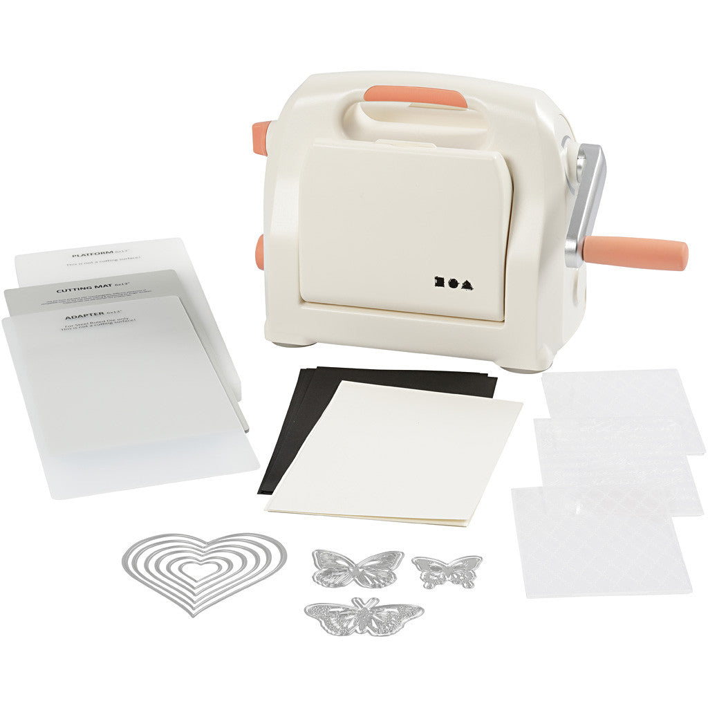 Creativ Company Stanz- und Prägemaschine A5, manuell, Starterkit