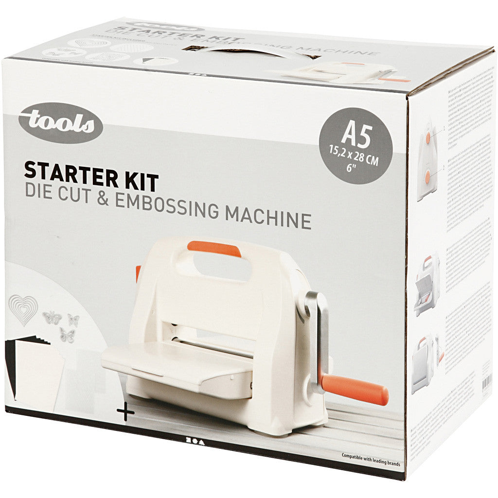 Creativ Company Stanz- und Prägemaschine A5, manuell, Starterkit