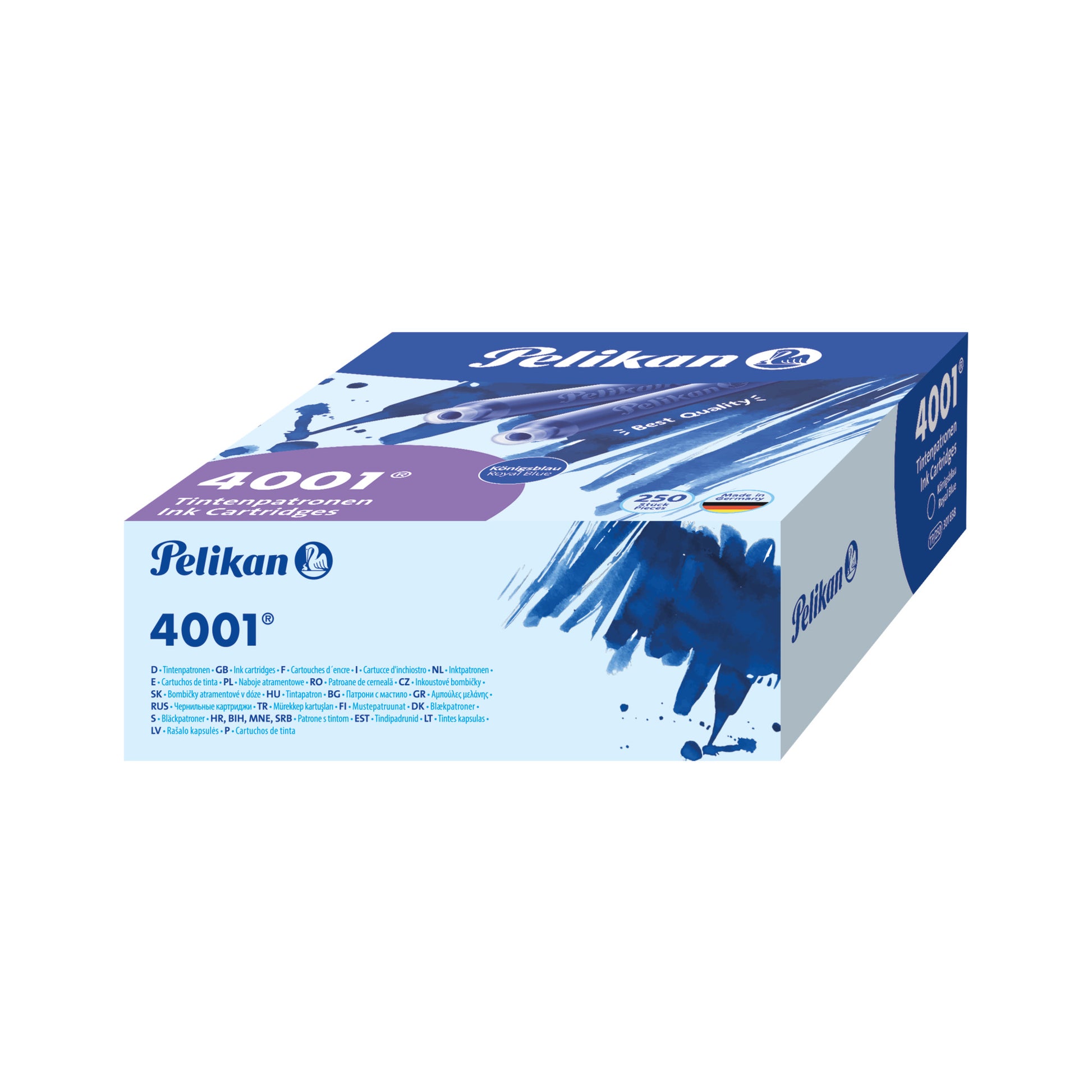 Pelikan Tintenpatronen 4001 – Königsblau, geruchsarm, 250 Stk.