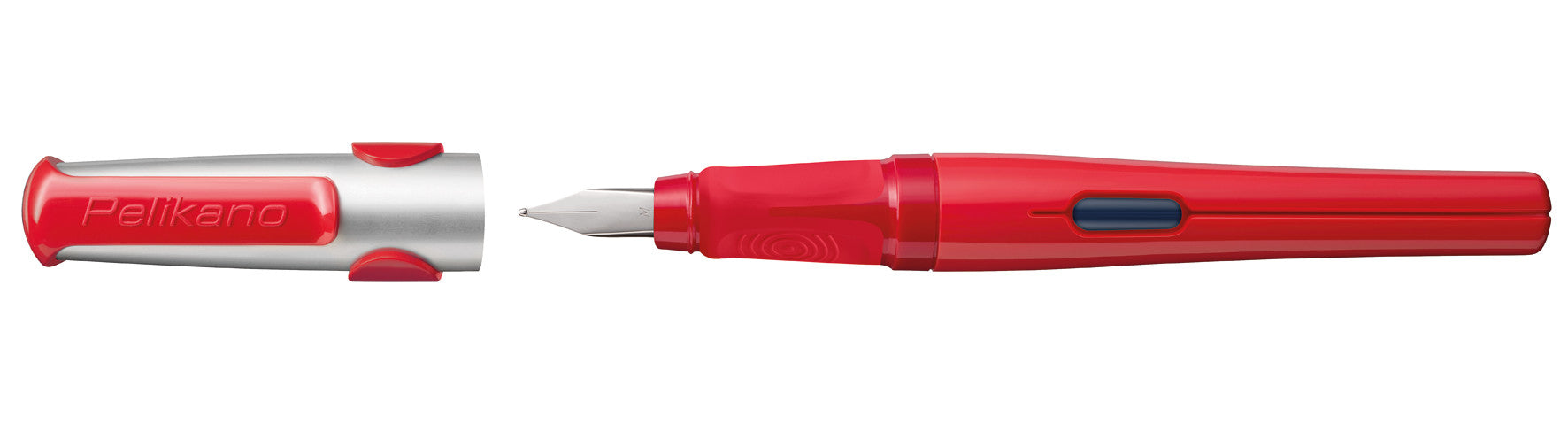 Pelikano – Feder A – für Rechtshänder – rot, blau – Patronen
