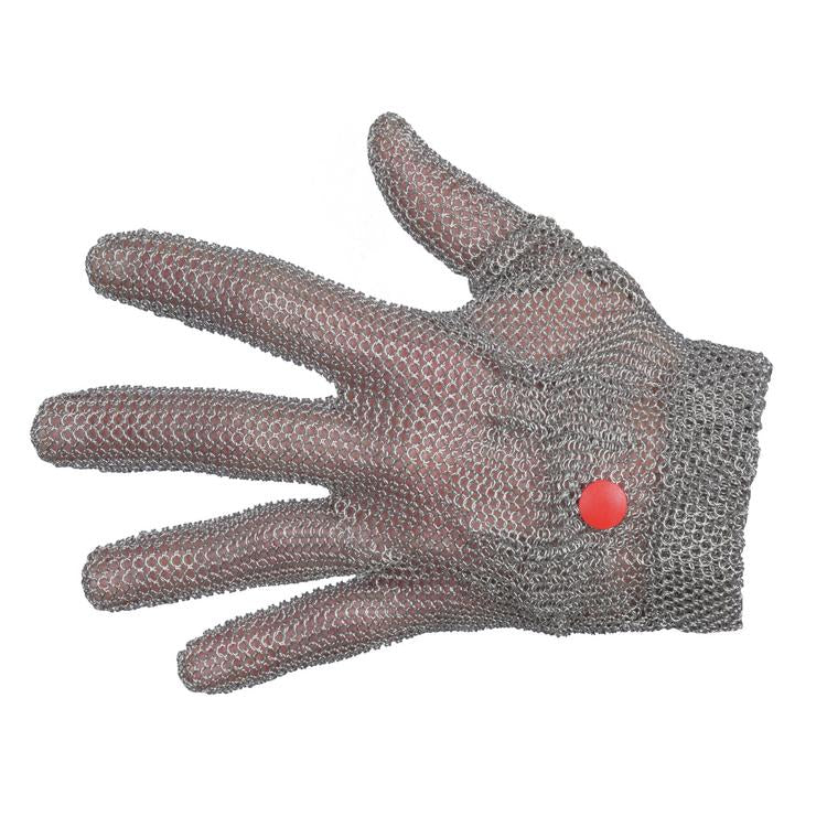 Wilcoflex – Schnittschutzhandschuhe – M, Links, 1 Stück – Kettenflecht (Edelstahl), Grau, ohne Stulpe