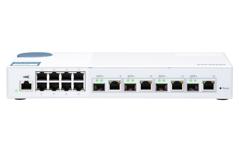 QNAP QSW-M408-4C – Managed L2 Switch – 8× 1G, 4× SFP+, Desktop