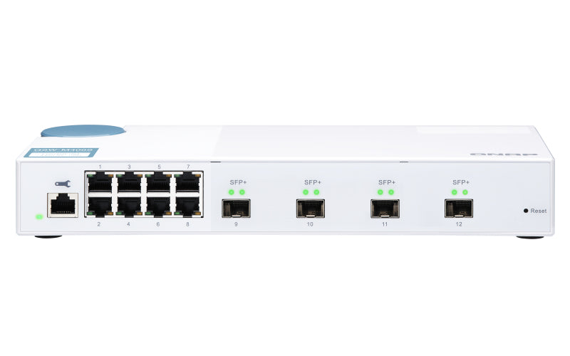 QNAP QSW-M408S – Verwalteter L2 Switch – 8× 1G, 4× SFP+, Desktop