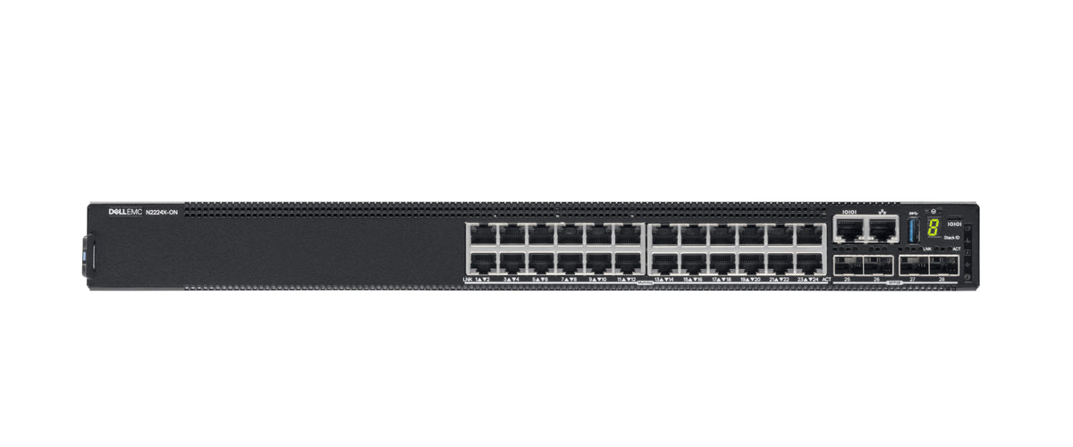 DELL N2224X-ON Managed Switch – 24× RJ45, 1× USB-A, GbE