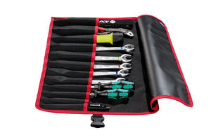 Parat Basic Roll-Up Case 12 Rolletui 12 Fächer – mit Schultergurt, Rot, Nylon, B 540 × H 330 × T 50 mm