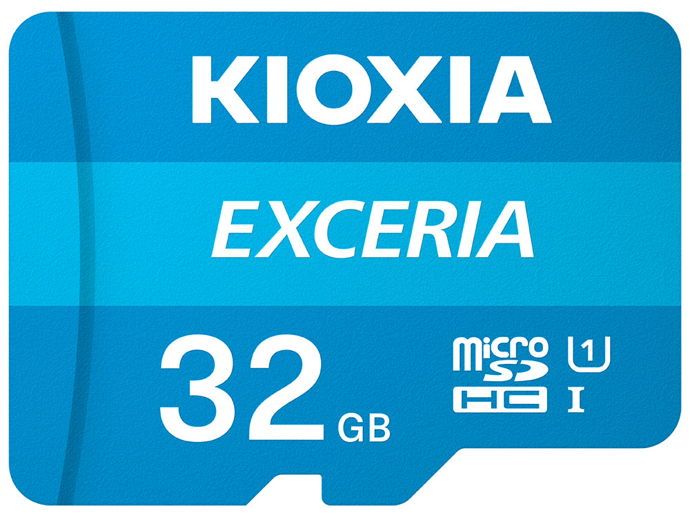 Kioxia EXCERIA microSDHC 32 GB – UHS-I, Klasse 10, U1, V30, A1, 100/10 MB/s, inkl. SD-Adapter