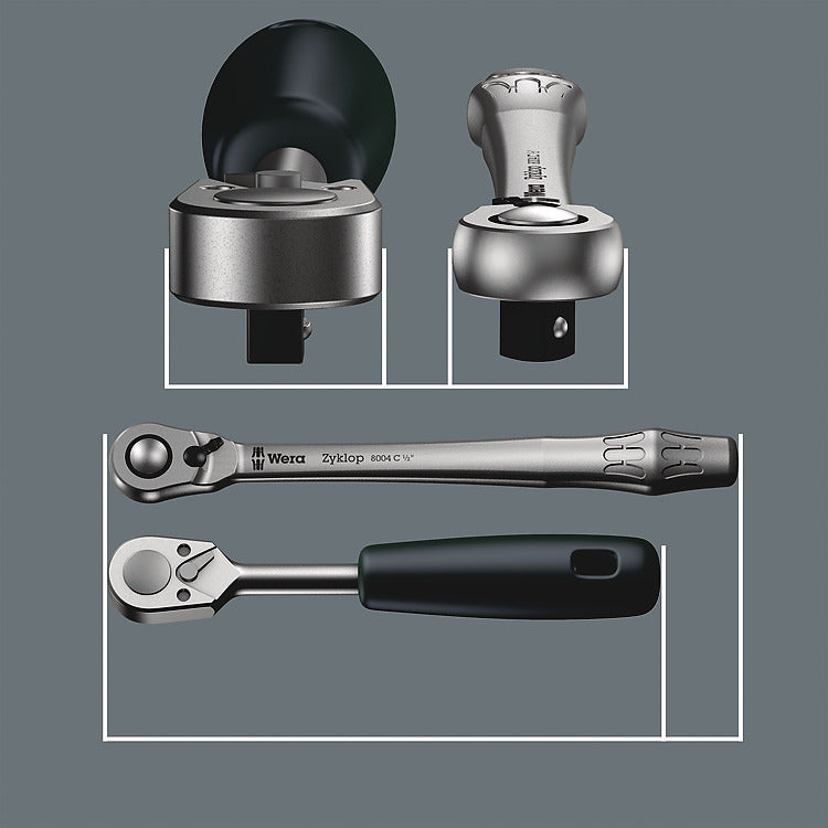 Wera Zyklop Metal-Knarre Umschalthebel – Antrieb 3/8" – 8004 B