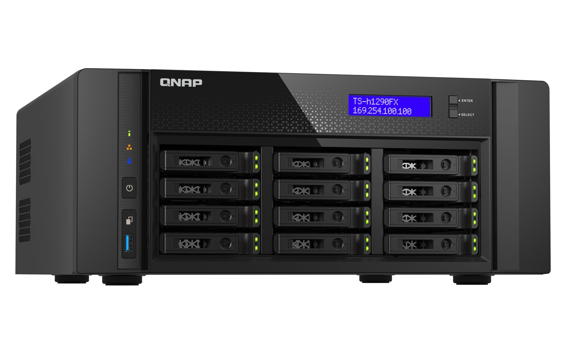 QNAP TS-h1290FX-7302P-128G – 12 Einschübe, U.2 NVMe