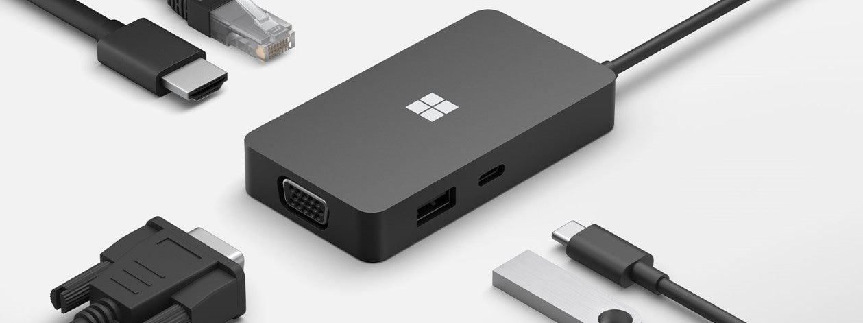 Microsoft 1E4-00003 Interface-Hub – HDMI, RJ-45, schwarz