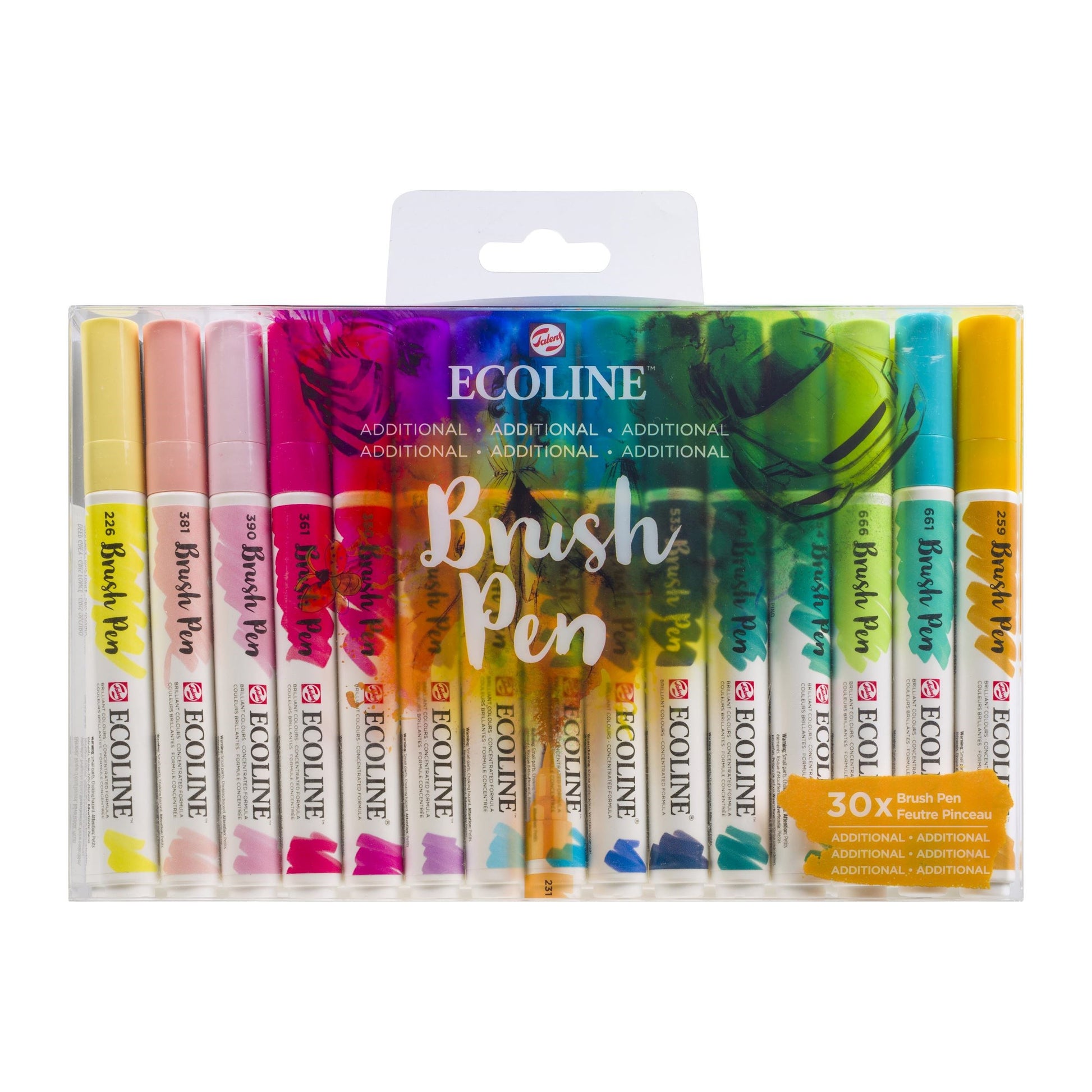 Talens Brush Pen – Pinselspitze – Sortiert – 30er-Set – Wasservermalbar