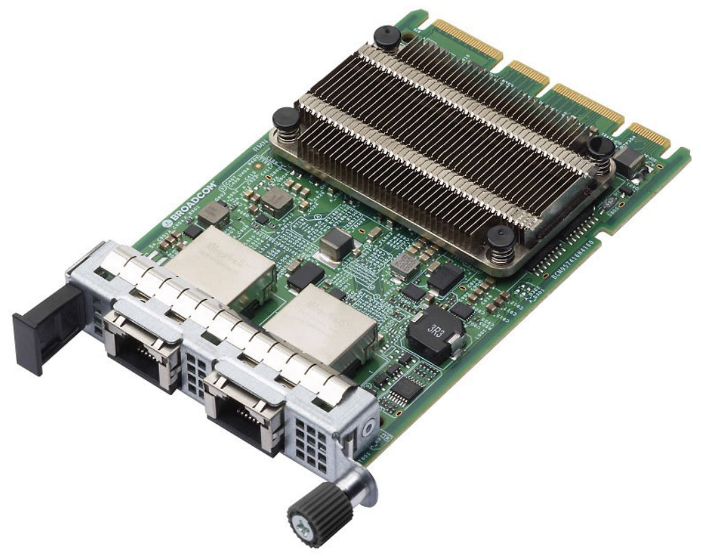 Broadcom NetXtreme N210GBT 10G-Karte – PCIe 3.0, 2× 10GBase-T RJ-45
