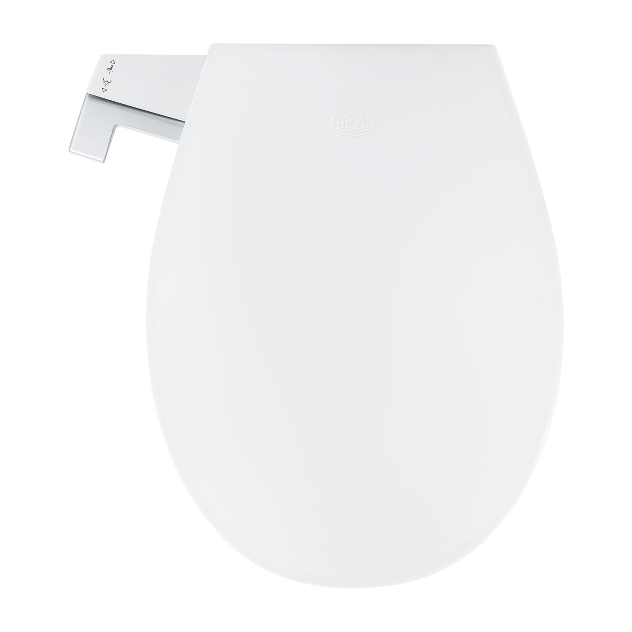 GROHE WC-Sitz Bau 39648 – Keramik, Weiss, Dusch-WC, einstellbare Sprühintensität, 42,6 × 46,9 cm