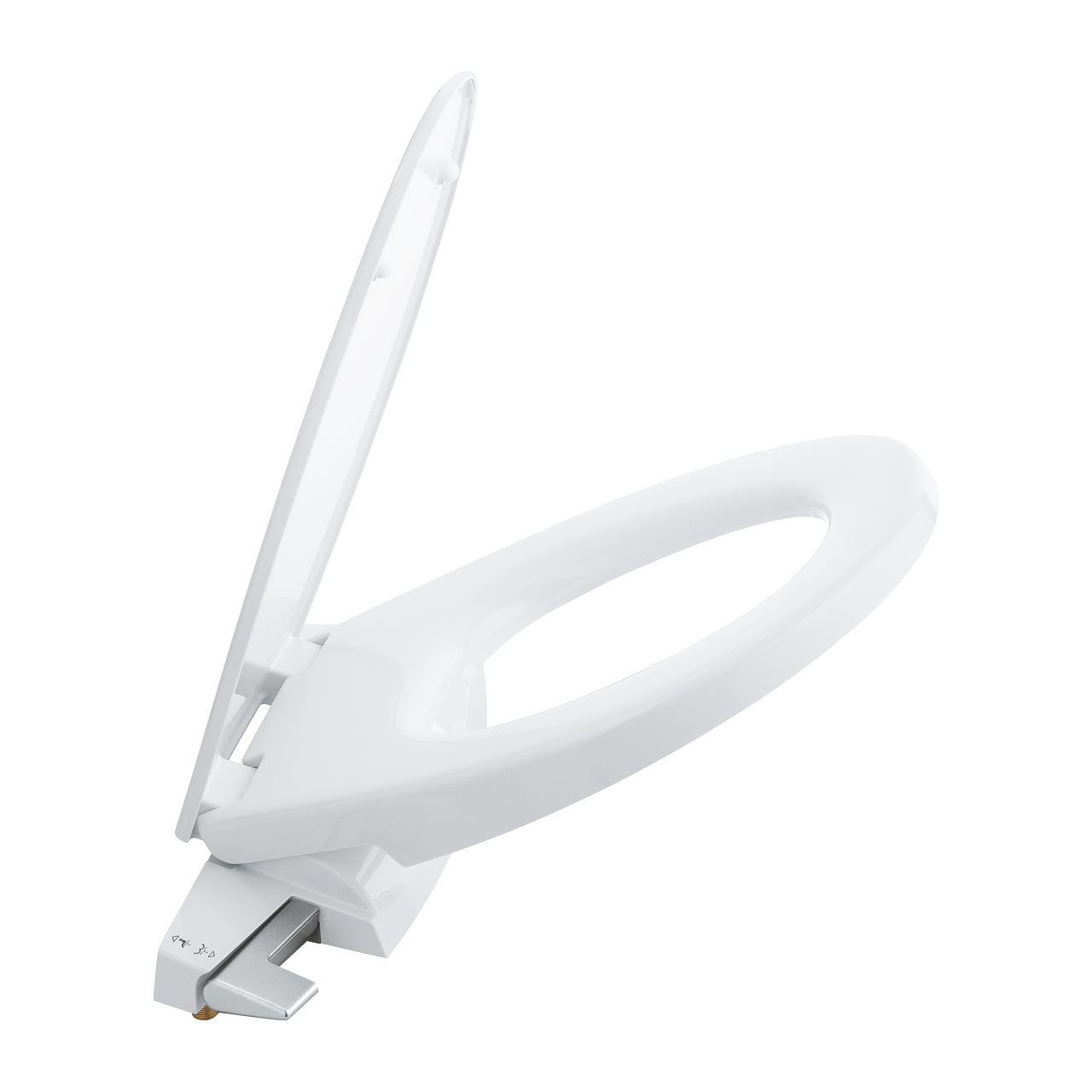 GROHE WC-Sitz Bau 39648 – Keramik, Weiss, Dusch-WC, einstellbare Sprühintensität, 42,6 × 46,9 cm