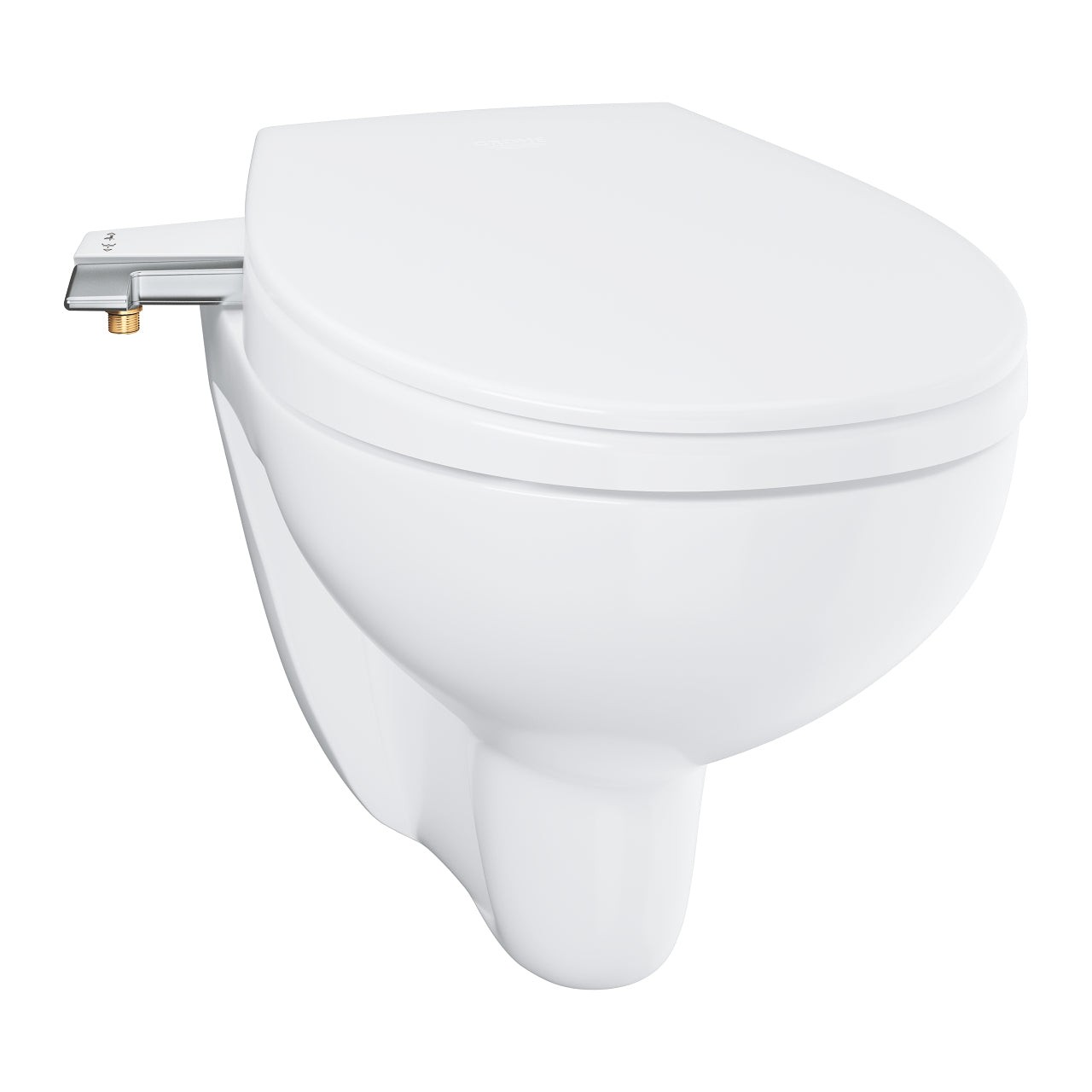 GROHE WC-Sitz Bau 39648 – Keramik, Weiss, Dusch-WC, einstellbare Sprühintensität, 42,6 × 46,9 cm