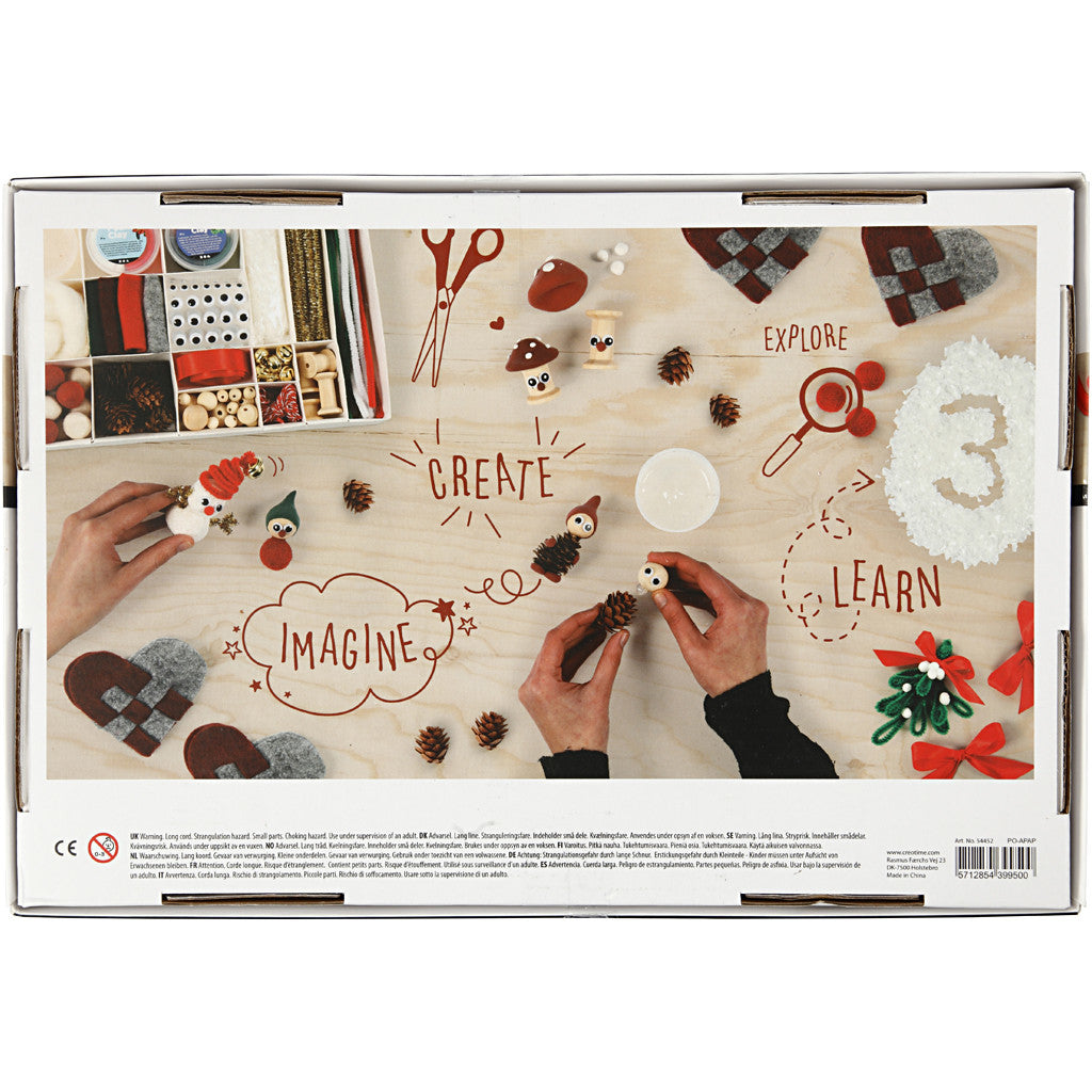 Creativ Company Bastelset Weihnachtsdeko – 16-teilig – Mehrfarbig