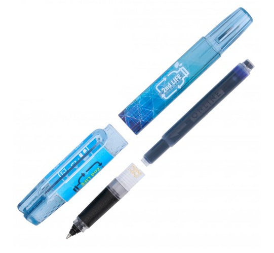 ONLINE Schreibgeräte ONLINE 2nd LIFE – Tintenroller, 0,7 mm, Blau, mit Kappe, Kunststoff – 3 Stk.