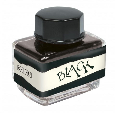 ONLINE Schreibgeräte ONLINE 17116/3 Tintenglas – Schwarz, 15 ml, 3er-Pack