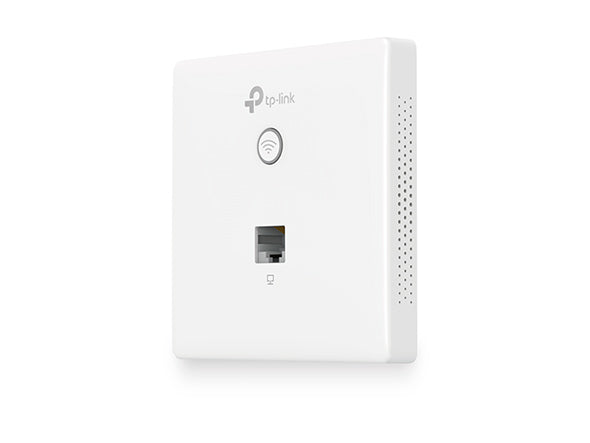 TP-Link Omada EAP115-WALL – Wi-Fi 4 Access Point, 2,4 GHz, 300 Mbit/s, 2× 10/100 Mbit/s, PoE, Wandmontage, Weiss