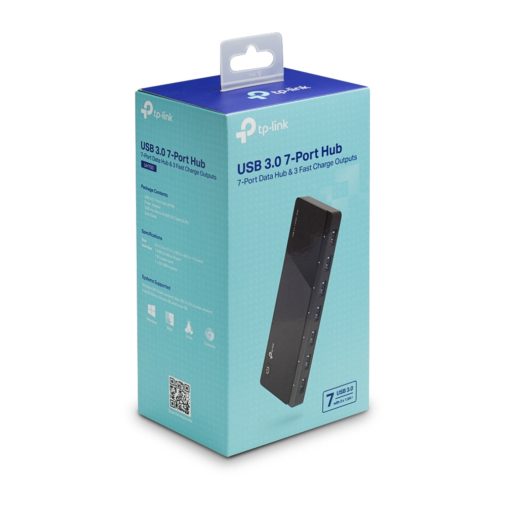 TP-Link UH700 USB-Hub – USB 3.2 Gen 1, 7× USB-A, für Windows/Mac/Linux