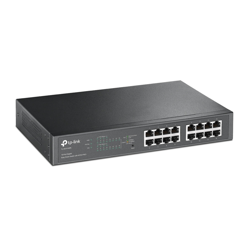 TP-Link TL-SG1016PE – Managed Switch – 16×GbE, L2, PoE+ 110 W, 1U