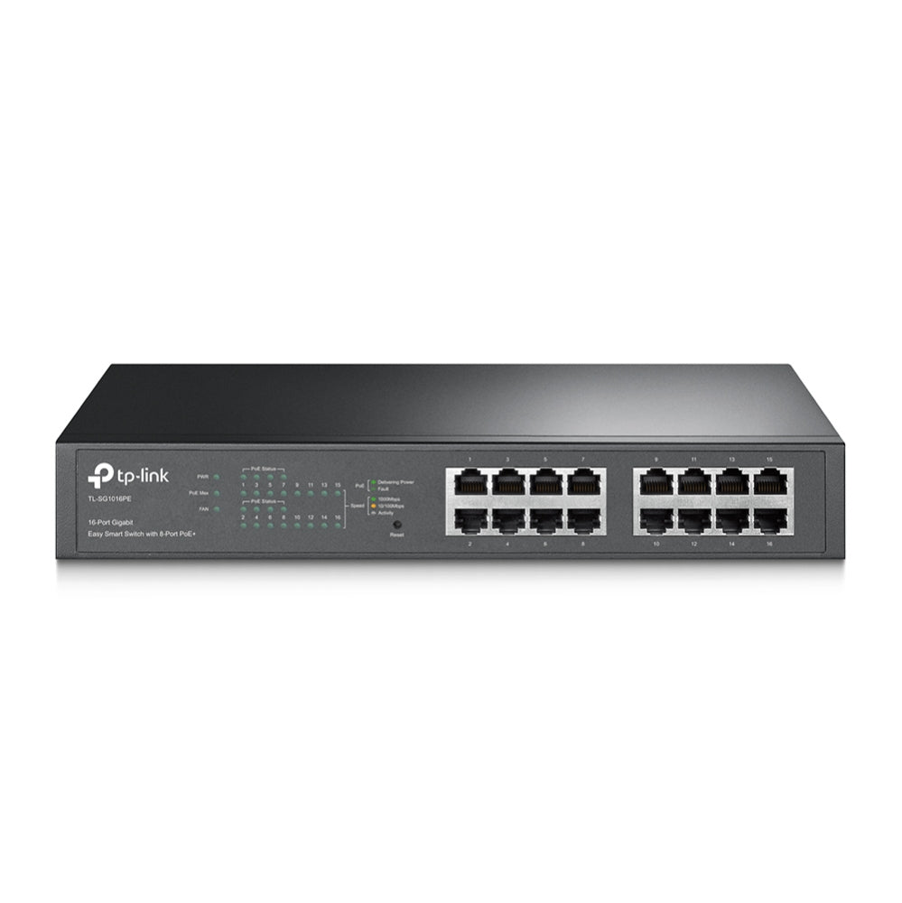 TP-Link TL-SG1016PE – Managed Switch – 16×GbE, L2, PoE+ 110 W, 1U