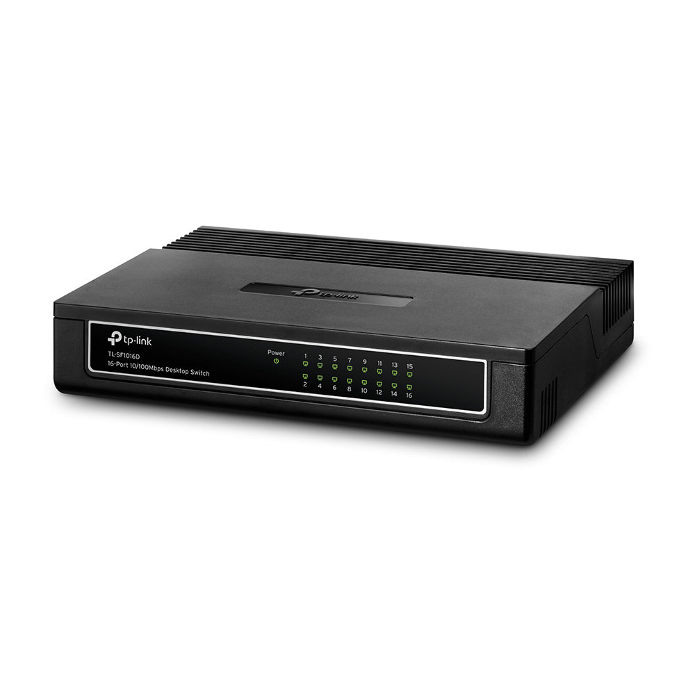 TP-Link TL-SF1016D – Switch – 16× Fast Ethernet (10/100), 19", Schwarz