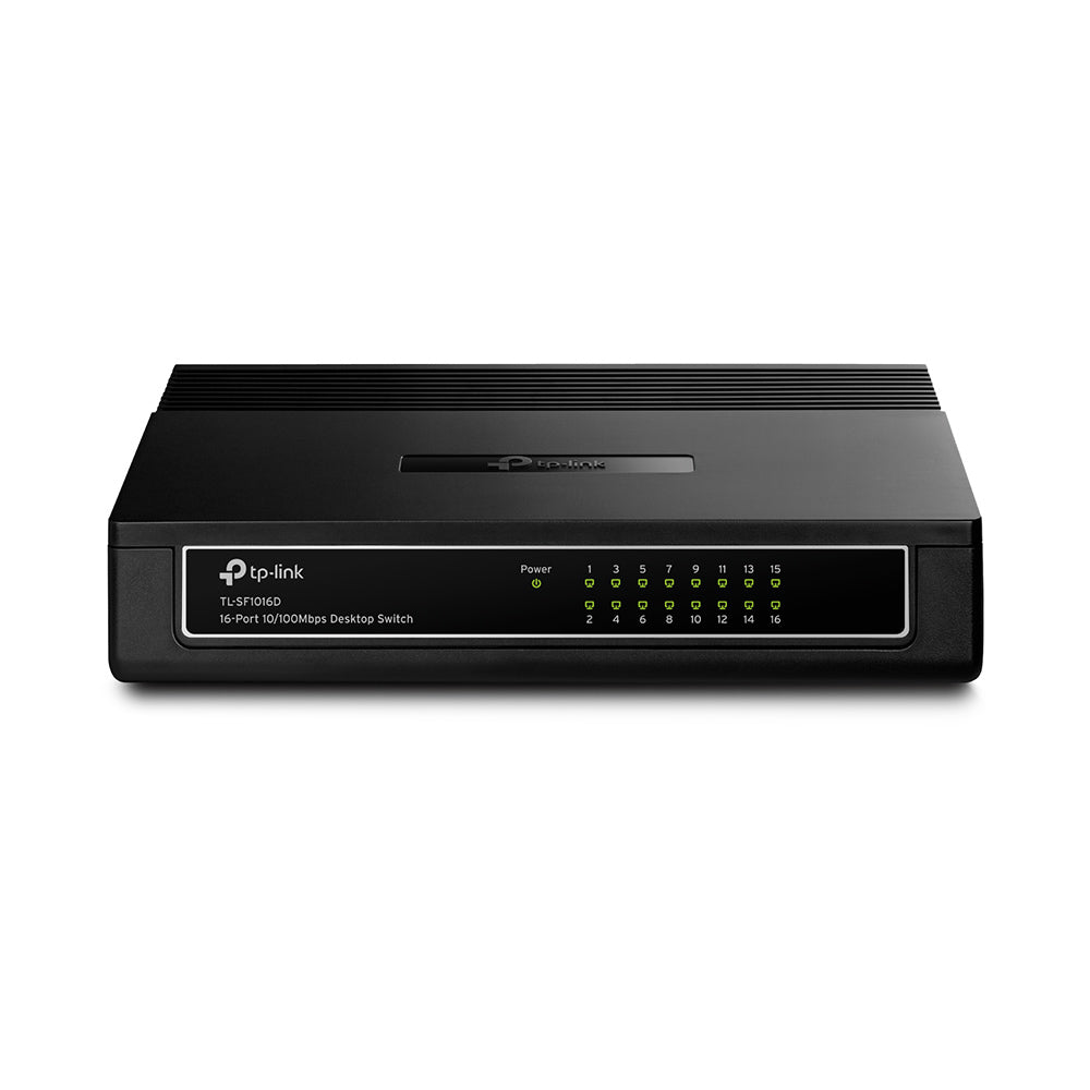 TP-Link TL-SF1016D – Switch – 16× Fast Ethernet (10/100), 19", Schwarz