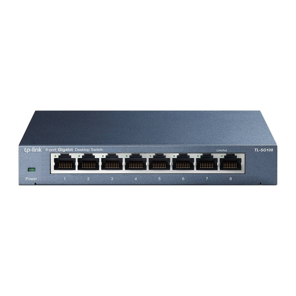 TP-Link TL-SG108 – Unmanaged L2 Switch – 8× 1G, Desktop, Metallgehäuse