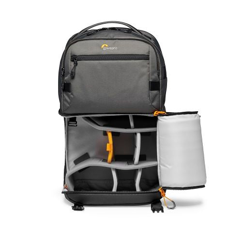 Lowepro Kamerarucksack Fastpack PRO BP 250 AW III – 25 l, grau – Regenhülle – für Systemkameras