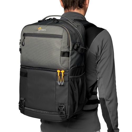 Lowepro Kamerarucksack Fastpack PRO BP 250 AW III – 25 l, grau – Regenhülle – für Systemkameras