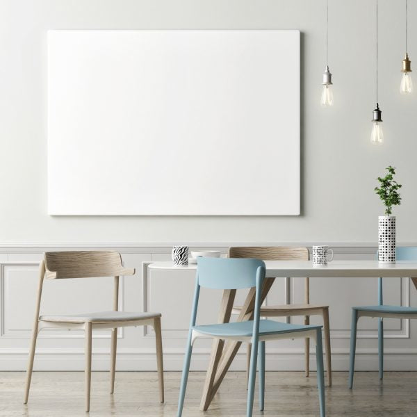 Franken Whiteboard – 120 × 120 cm, Glas, magnetisch, Wandmontage, inkl. Montagematerial, 2 Magnete