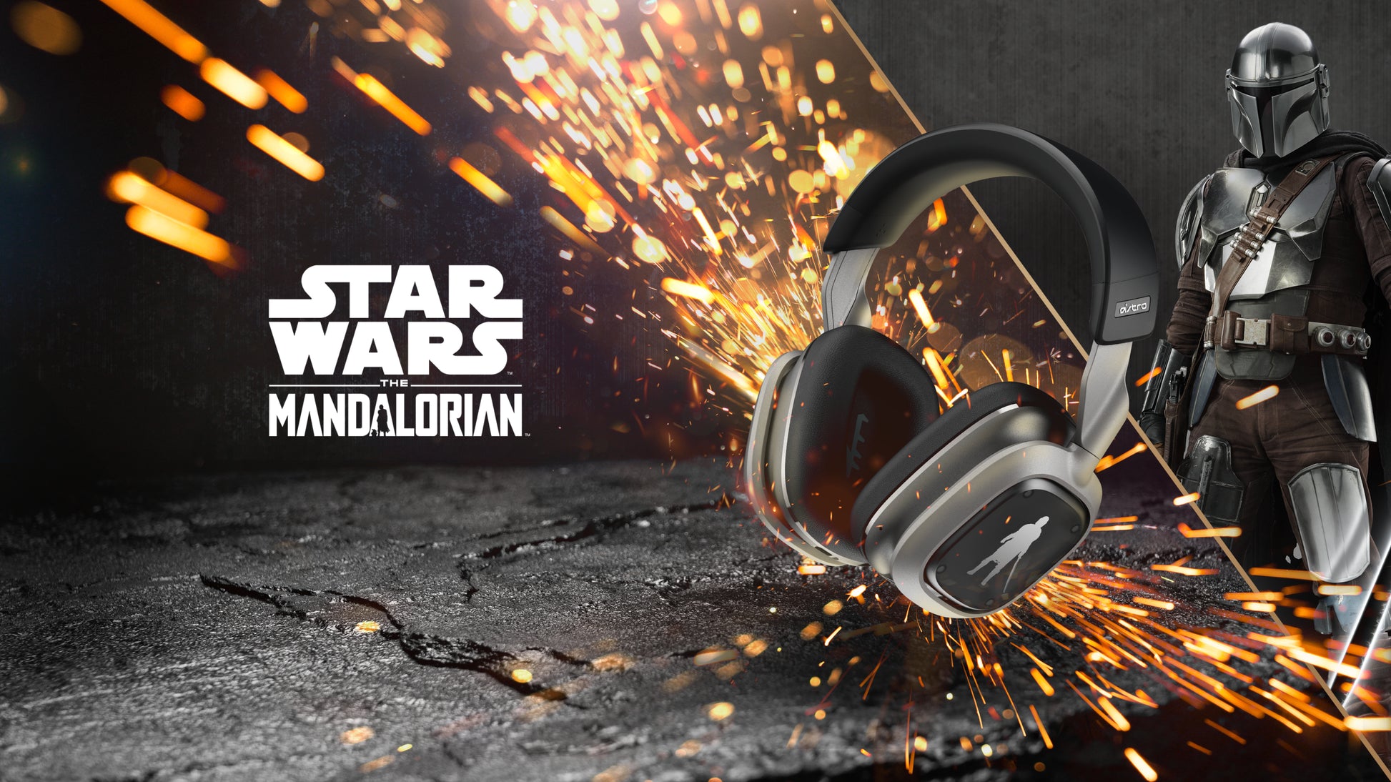 ASTRO Gaming A30 Mandalorian Gaming-Headset – Over-Ear, Kabel + BT, mit USB-A-Dongle