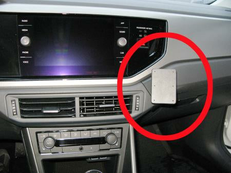 Brodit Auto-Halterung, Schraubbefestigung – für Handy/Smartphone, Navigator – Schwarz, Kunststoff (ABS)