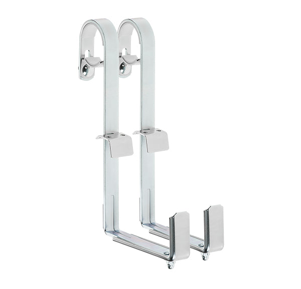 Alba-Krapf Balkonkistenträger – 22,5 × 21 cm, Silber, 30 kg, 2 Stk., für Rundgeländer