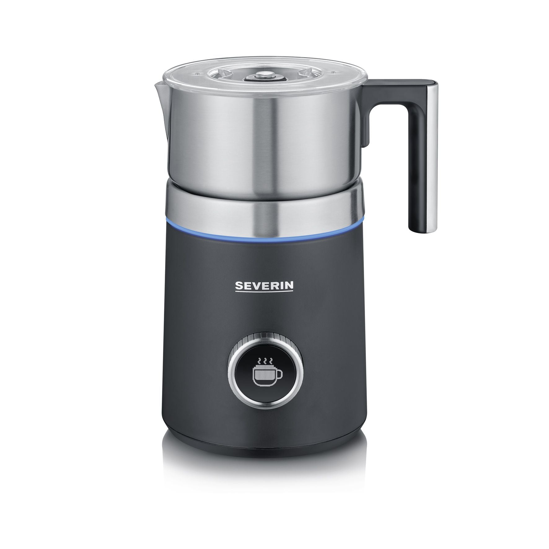 Severin Milchaufschäumer Spuma 700 Plus SM 3587 – 0,7 l, 500 W, spülmaschinenfest – schwarz/edelstahl