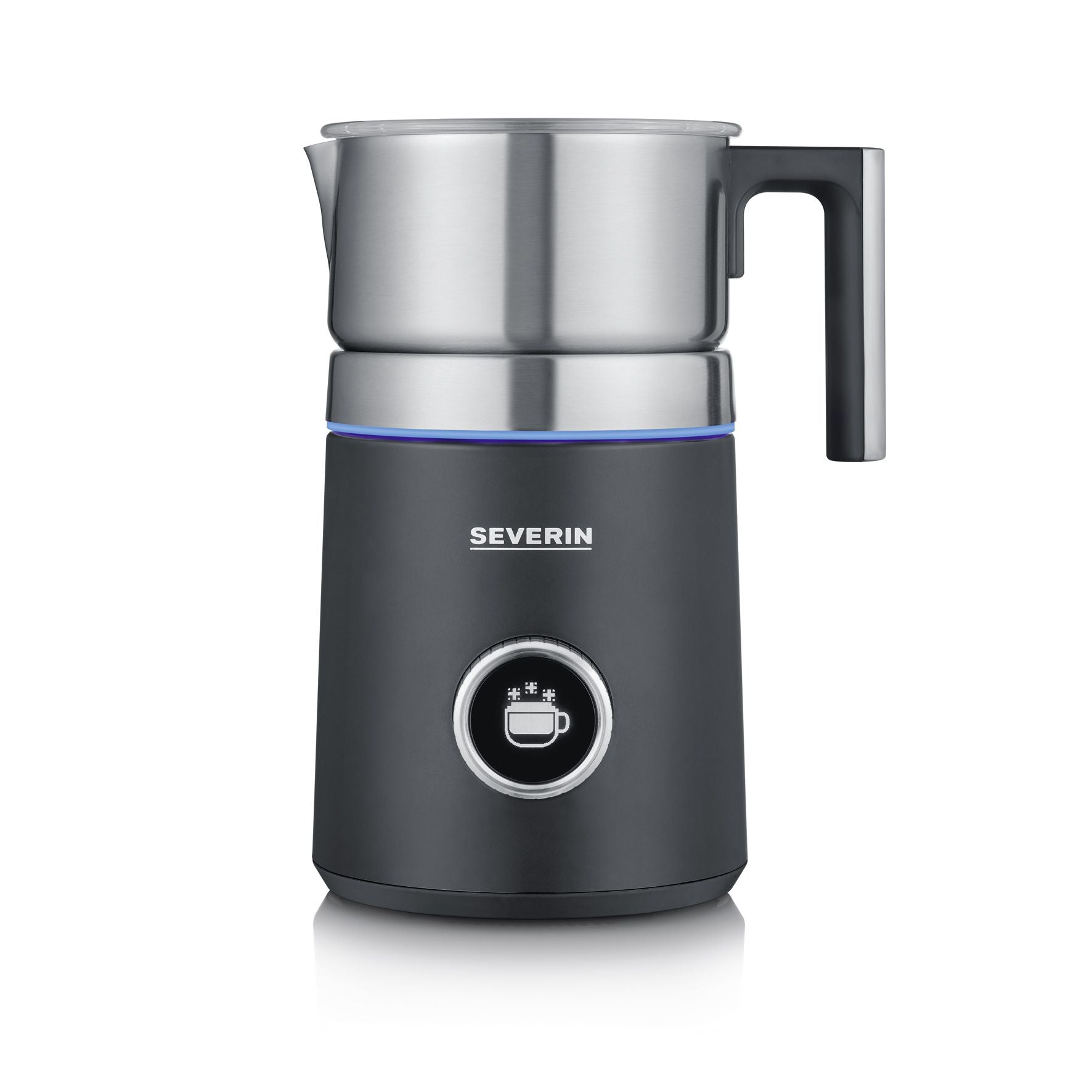 Severin Milchaufschäumer Spuma 700 Plus SM 3587 – 0,7 l, 500 W, spülmaschinenfest – schwarz/edelstahl