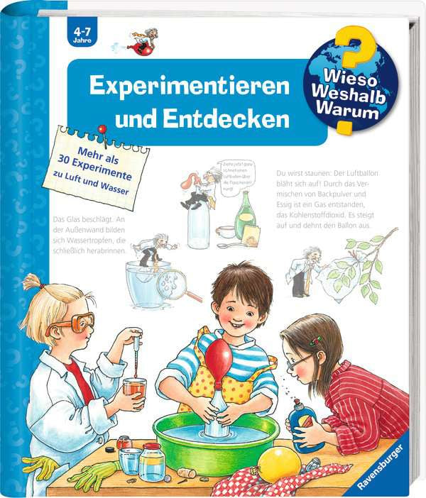 Ravensburger Buch – WWW29 Experimentieren und Entdecken, Spiralbindung, 16 Seiten, Deutsch, ab 4 Jahren