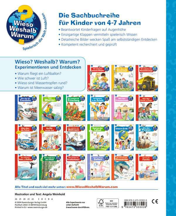 Ravensburger Buch – WWW29 Experimentieren und Entdecken, Spiralbindung, 16 Seiten, Deutsch, ab 4 Jahren