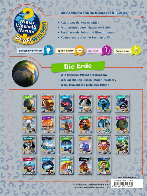 Ravensburger Buch – WWW ProfiWissen 1: Die Erde, Spiralbindung, 56 Seiten, Deutsch, ab 8 Jahren