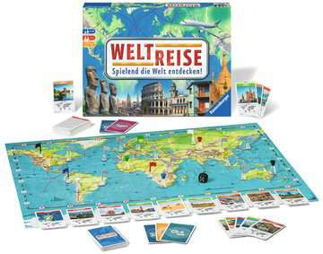 Ravensburger Weltreise – Brettspiel, 2–6 Spieler, ab 8 Jahren, 30 Min., DE