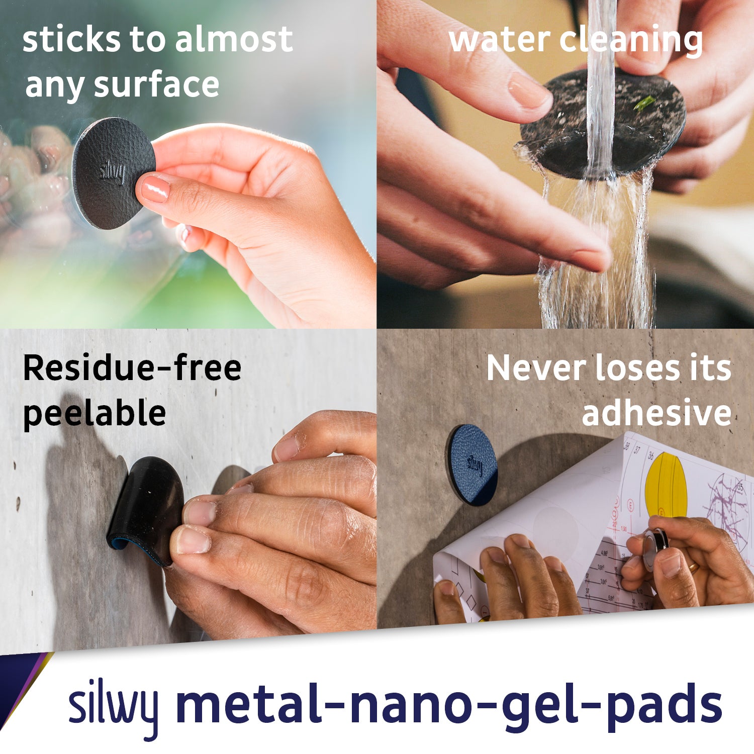 Silwy Clever Haken – Magnet – Weiss – 0,2 kg – Ø 65 × H 15 mm